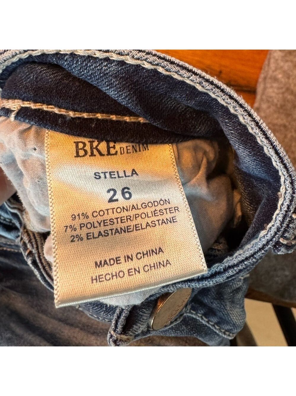 BKE Stella Slim Fit Low Rise Jeans Light Wash Size 26 - Picture 5 of 5